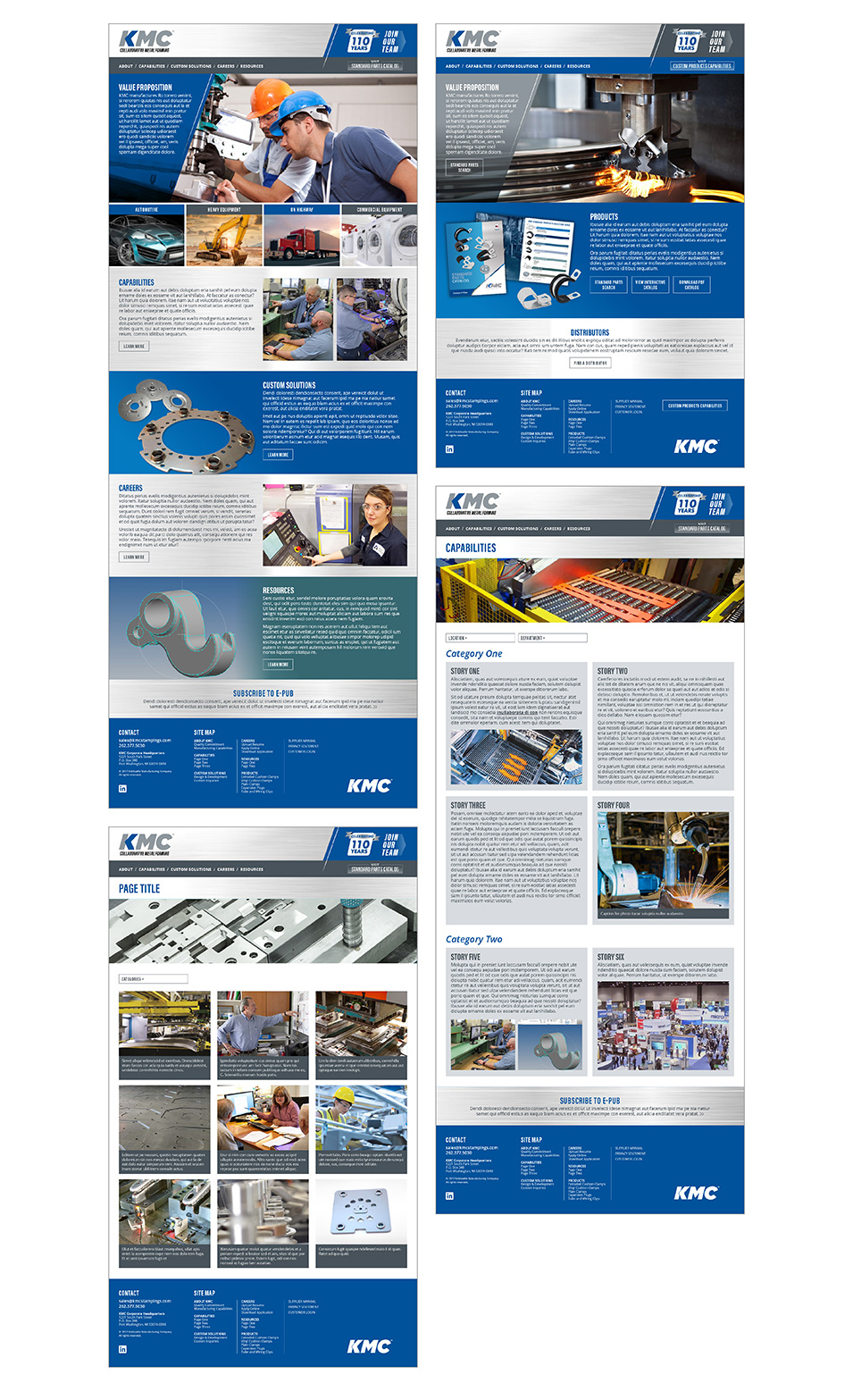 KMC website design